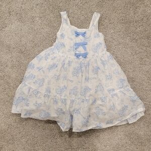 Janie and Jack Disney Alice in Wonderland Toile Dress